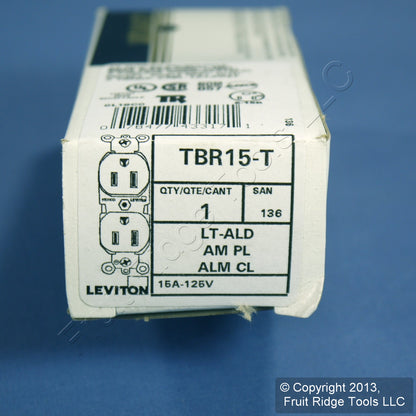 Leviton Lt. Almond Tamper Resistant Duplex Receptacle Outlet 15A TBR15-T Boxed