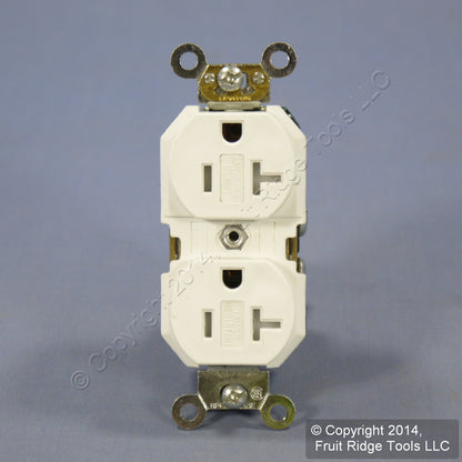 Leviton White Tamper Resistant Duplex Receptacle Nema 5-20 20A 125V Bulk TBR20-W