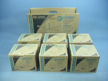 6 Lithonia Lighting 5" White Wet Light Recessed Finishing Trim w/ Bulb 5H20MW