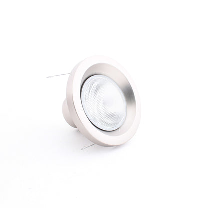 6 Lithonia 6" Brushed Nickel Outdoor Light Recessed Finishing Trim + Bulb 6H20BN
