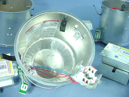 4 Lithonia IC 6" Recessed Dimmable Fluorescent Remodel Aluminum Fixtures L7XFDR