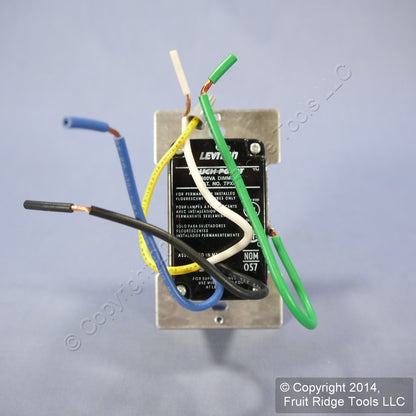 Leviton TPX06-1LG Gray Mark 10 Fluorescent Touch Light Dimmer Switch
