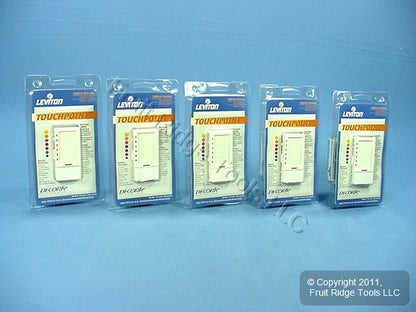 Leviton TPX10-1LA Almond Mark10 Fluorescent Touch Light Dimmer Switch 1000VA 5pk