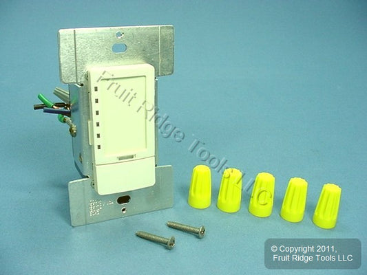 Leviton TPX10-1LA Almond Mark 10 Fluorescent Touch Light Dimmer Switch 1000VA