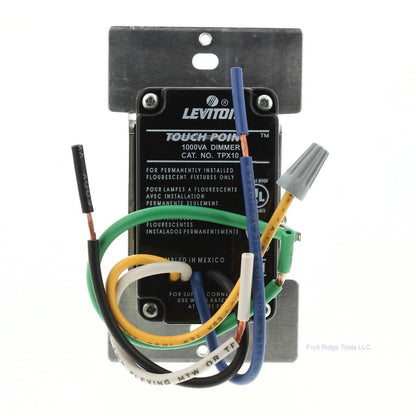 Leviton TPX10-1LI Ivory Mark 10 Fluorescent Touch Light Dimmer Switch 1000VA