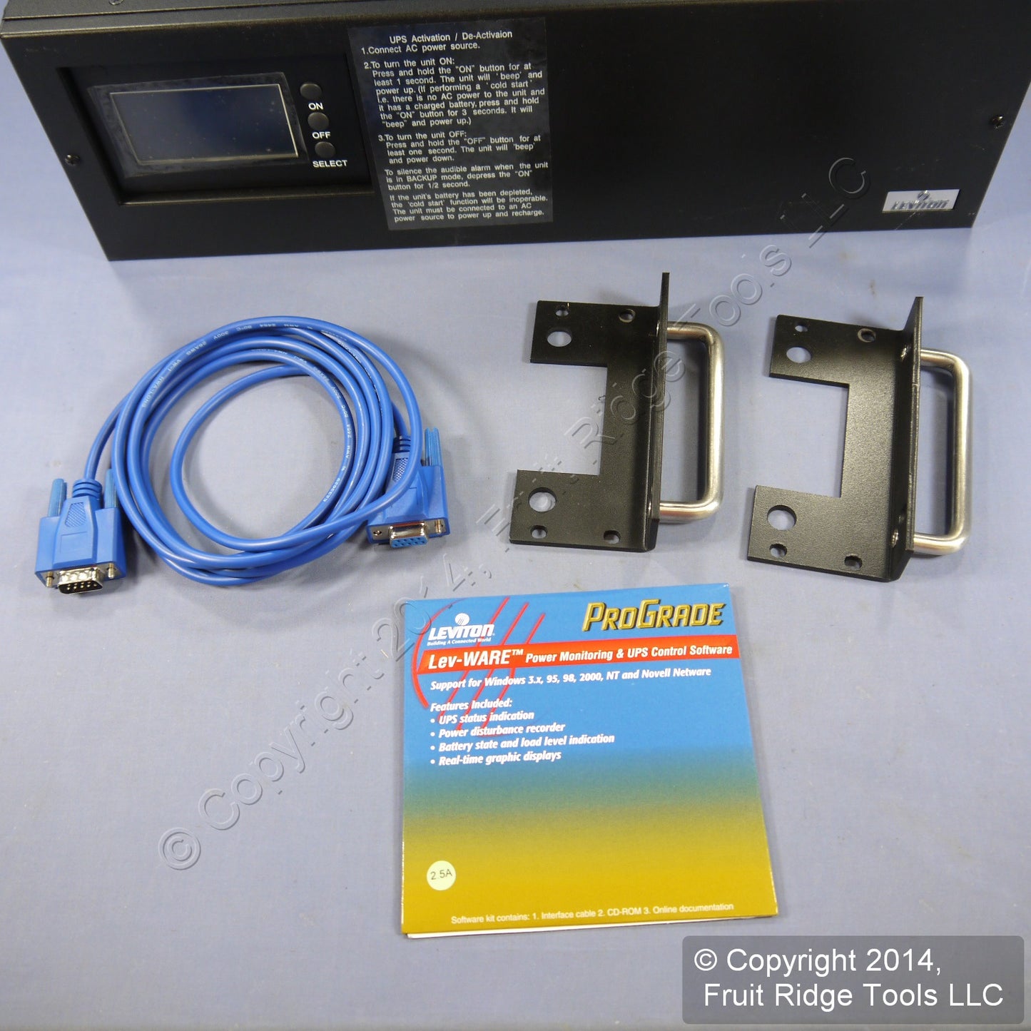 Leviton UPS U3000-ORM 3000VA OnLine Pure Sine Wave Rack Mount Hard-Wired 1800W