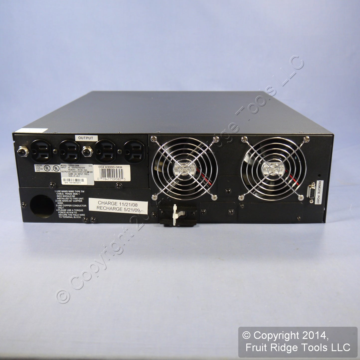 Leviton UPS U3000-ORM 3000VA OnLine Pure Sine Wave Rack Mount Hard-Wired 1800W