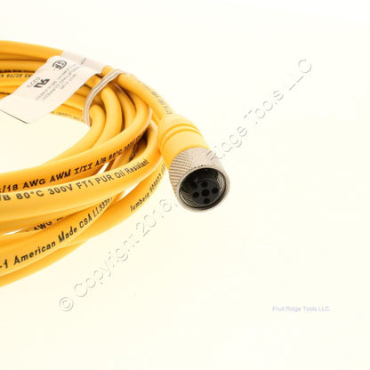 Lumberg Automation Sensor Cordset 300V 4C 18AWG #223 5 Meters FT1 Oil Resistant