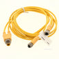 Lumberg Automation 2799-2M Yellow Sensor Cordset 300V 4-Pin AWM A/B I/II 2-Meter
