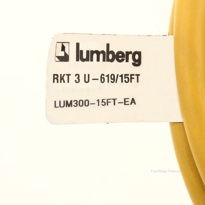 Lumberg Automation Sensor Yellow Cordset 18/3 600V #300 15-Feet SSO