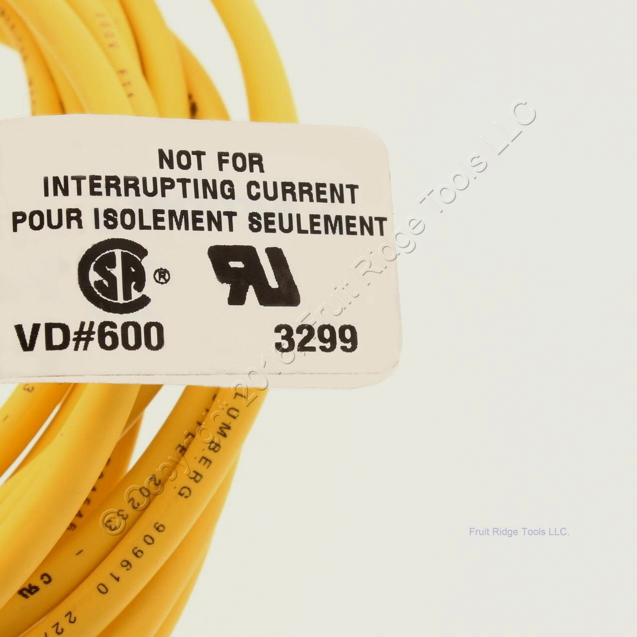 Lumberg Automation 3299-5M Yellow Sensor Cordset Right Angle 300V 22/3 5 Meters