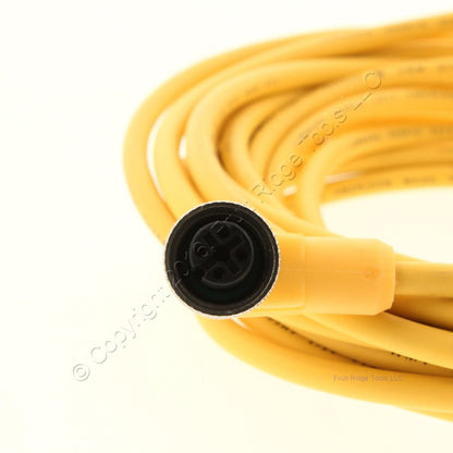 Lumberg Automation 3299-5M Yellow Sensor Cordset Right Angle 300V 22/3 5 Meters