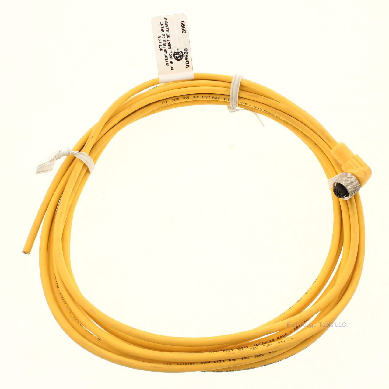 Lumberg Automation Sensor Cordset 3999- 5 RKWT 4/3 - 610/5M 4A 250V 5-Meters