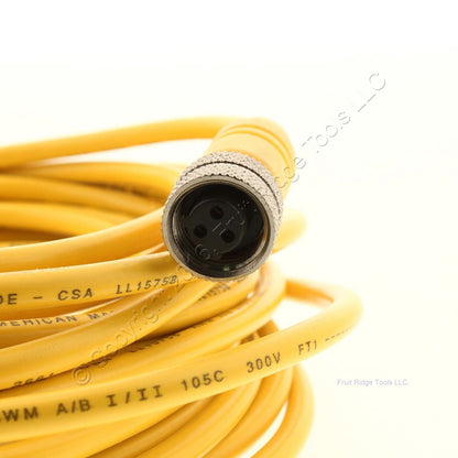 Lumberg Automation Sensor Cordset 300V AWM A/B #4199 20 Feet VW-1 22/3