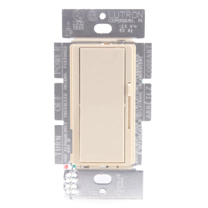 Lutron Ivory 3-Way Incandescent Slide Dimmer Rocker Switch 120V 600W DV-603P-IV
