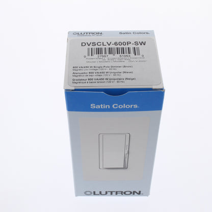 Lutron White Single Pole Dimmer Switch 450W Magnetic Low Voltage Light Control