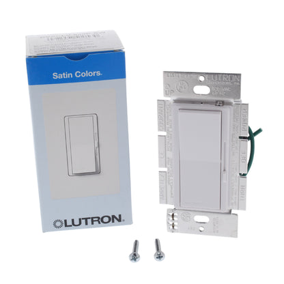 Lutron White Single Pole Dimmer Switch 450W Magnetic Low Voltage Light Control