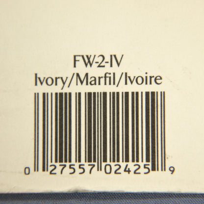 Lutron FW-2-IV Ivory 2-Gang Toggle Switch Plastic Midway Wallplate Cover Plate