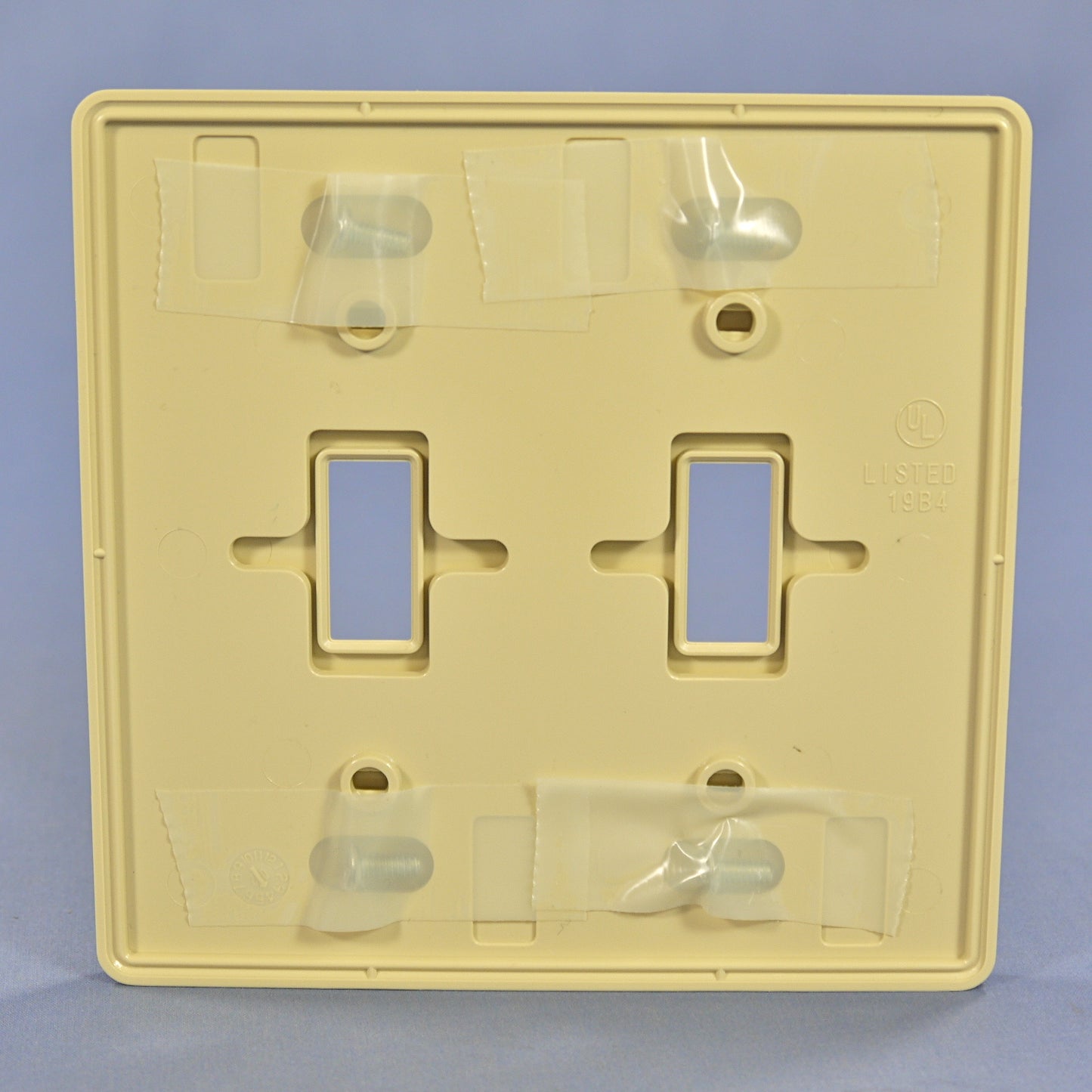Lutron FW-2-IV Ivory 2-Gang Toggle Switch Plastic Midway Wallplate Cover Plate