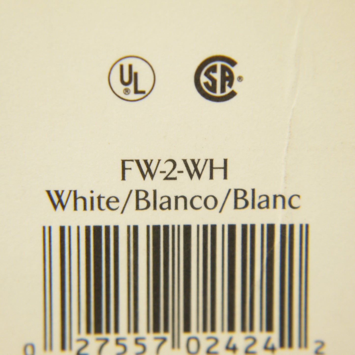 Lutron FW-2-WH White 2-Gang Toggle Switch Plastic Midway Wallplate Cover Plate