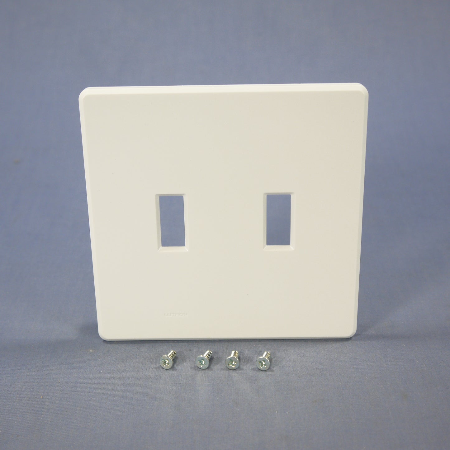 Lutron FW-2-WH White 2-Gang Toggle Switch Plastic Midway Wallplate Cover Plate
