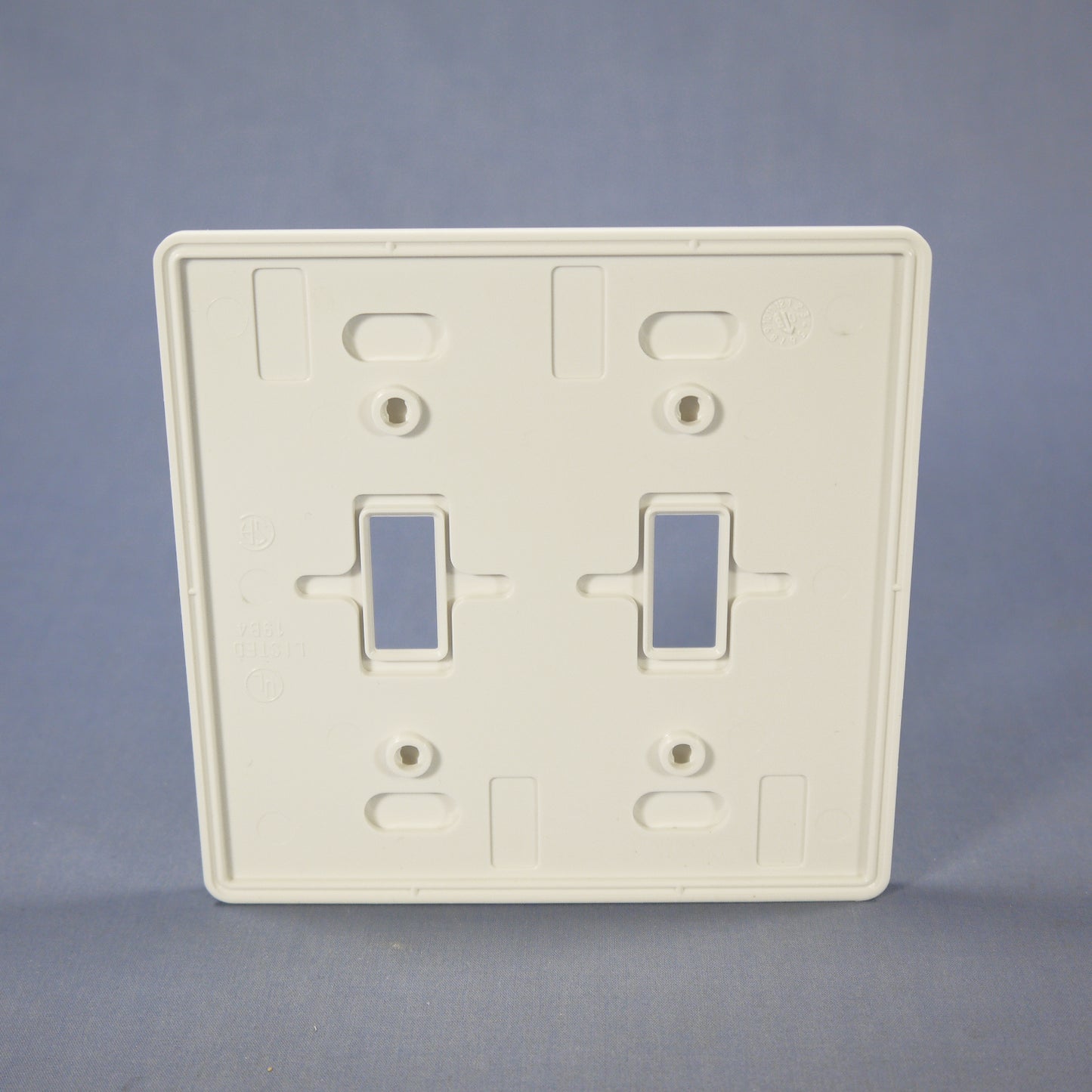 Lutron FW-2-WH White 2-Gang Toggle Switch Plastic Midway Wallplate Cover Plate