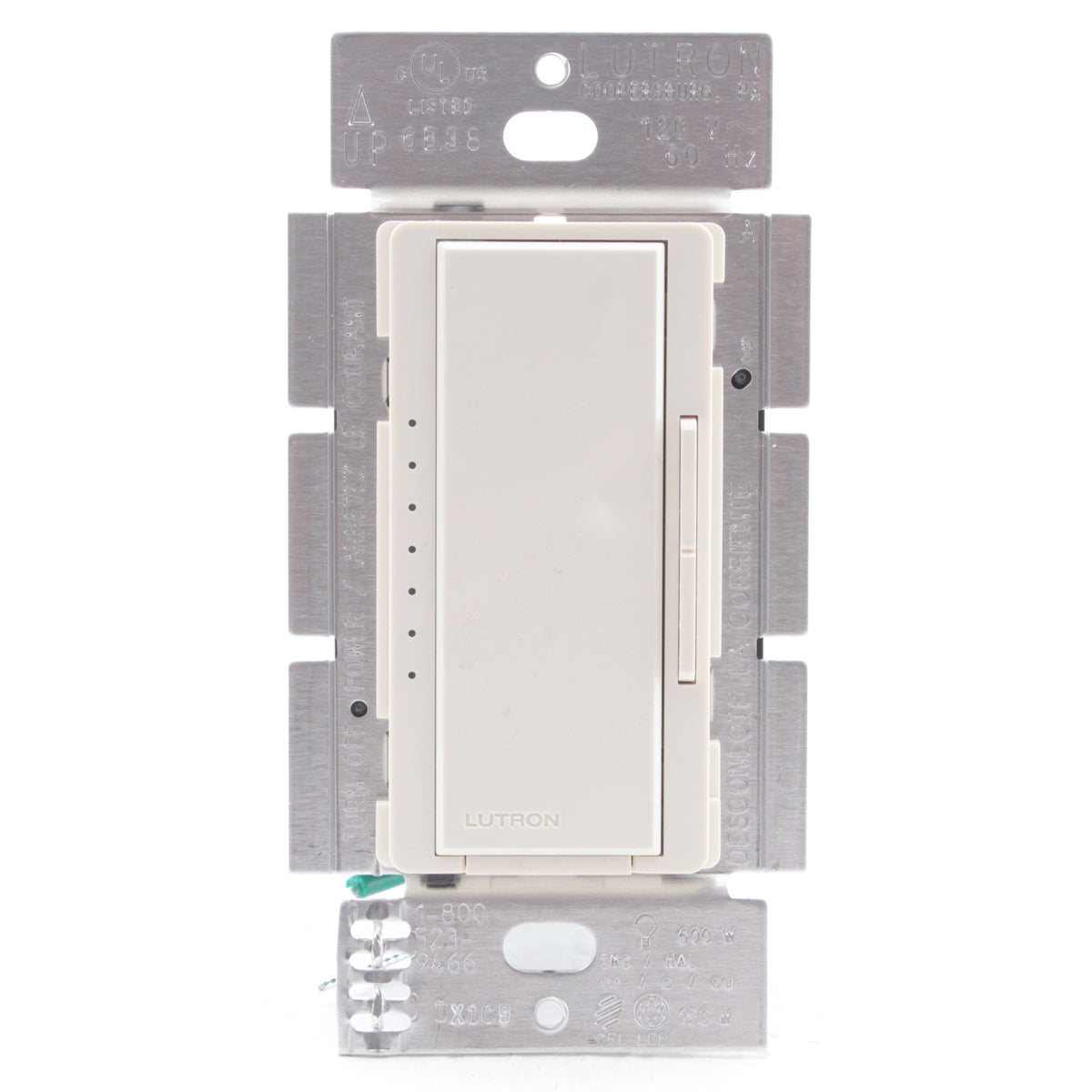 Lutron Light Almond Multi-Location Slide Dimmer Rocker Switch 120V MACL-153M-LA
