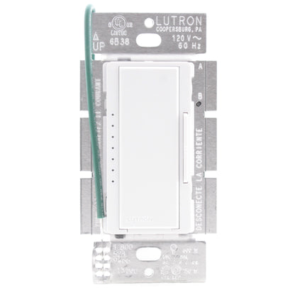 Lutron White 1-Pole Multi-Location Slide Dimmer Rocker Switch 120V MACL-153M-WH