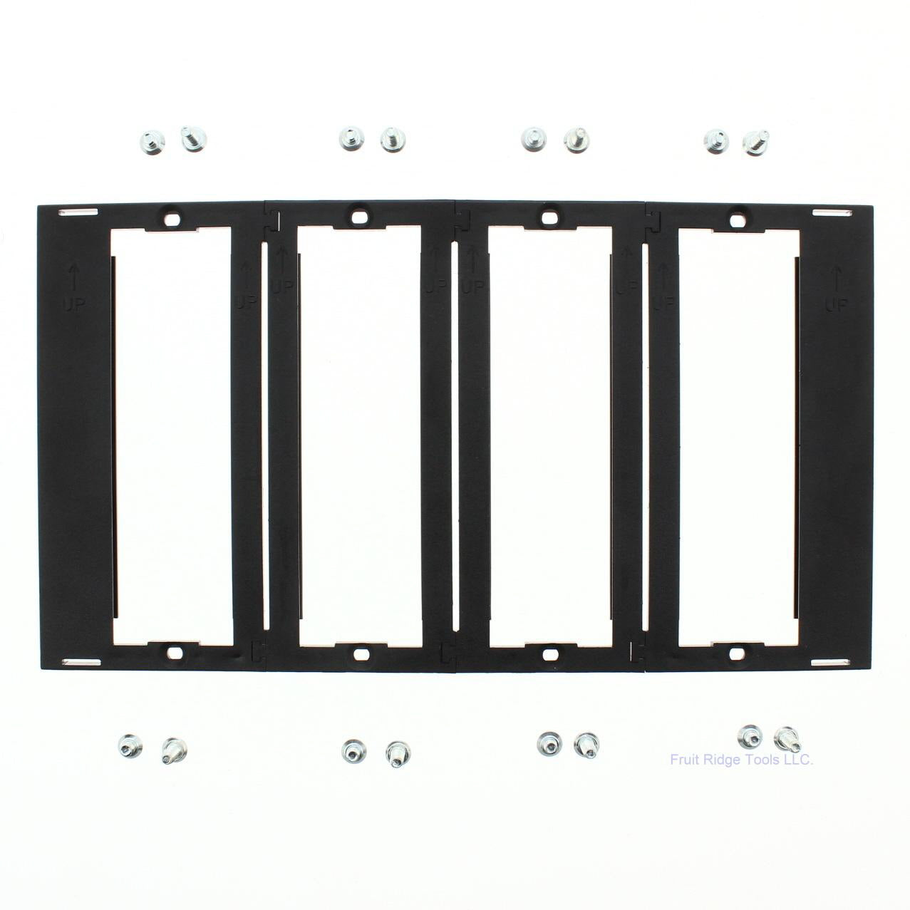 Lutron NT-KKKK-FB-SB Gold 4-Gang Wallplate Cover for Push-Bottom Switch Dimmers