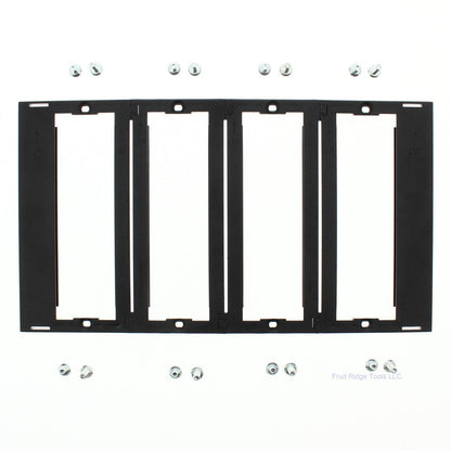 Lutron NT-KKKK-FB-SB Gold 4-Gang Wallplate Cover for Push-Bottom Switch Dimmers