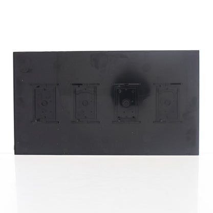 Lutron NT-KKKK-FB-SB Gold 4-Gang Wallplate Cover for Push-Bottom Switch Dimmers