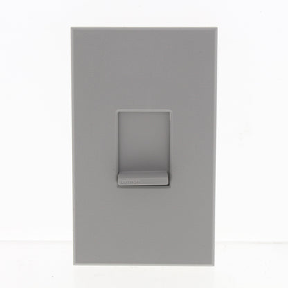 Lutron NT-S-NFB-GR Matte Gray 1-Gang Faceplate Nova T Architectural Wallplate