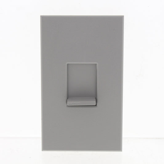 Lutron NT-S-NFB-GR Matte Gray 1-Gang Faceplate Nova T Architectural Wallplate