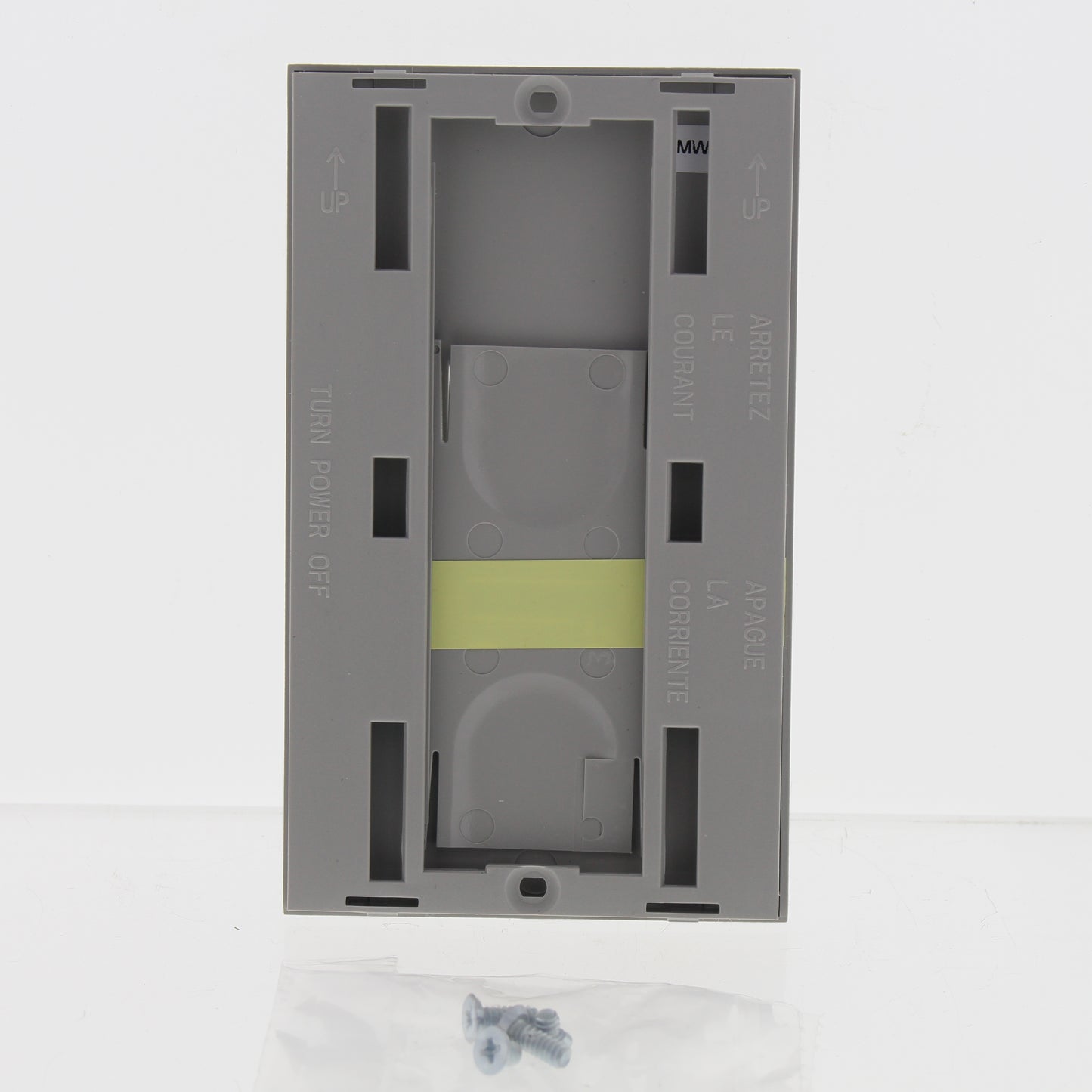 Lutron NT-S-NFB-GR Matte Gray 1-Gang Faceplate Nova T Architectural Wallplate