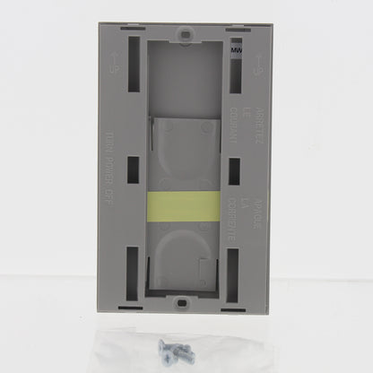 Lutron NT-S-NFB-GR Matte Gray 1-Gang Faceplate Nova T Architectural Wallplate