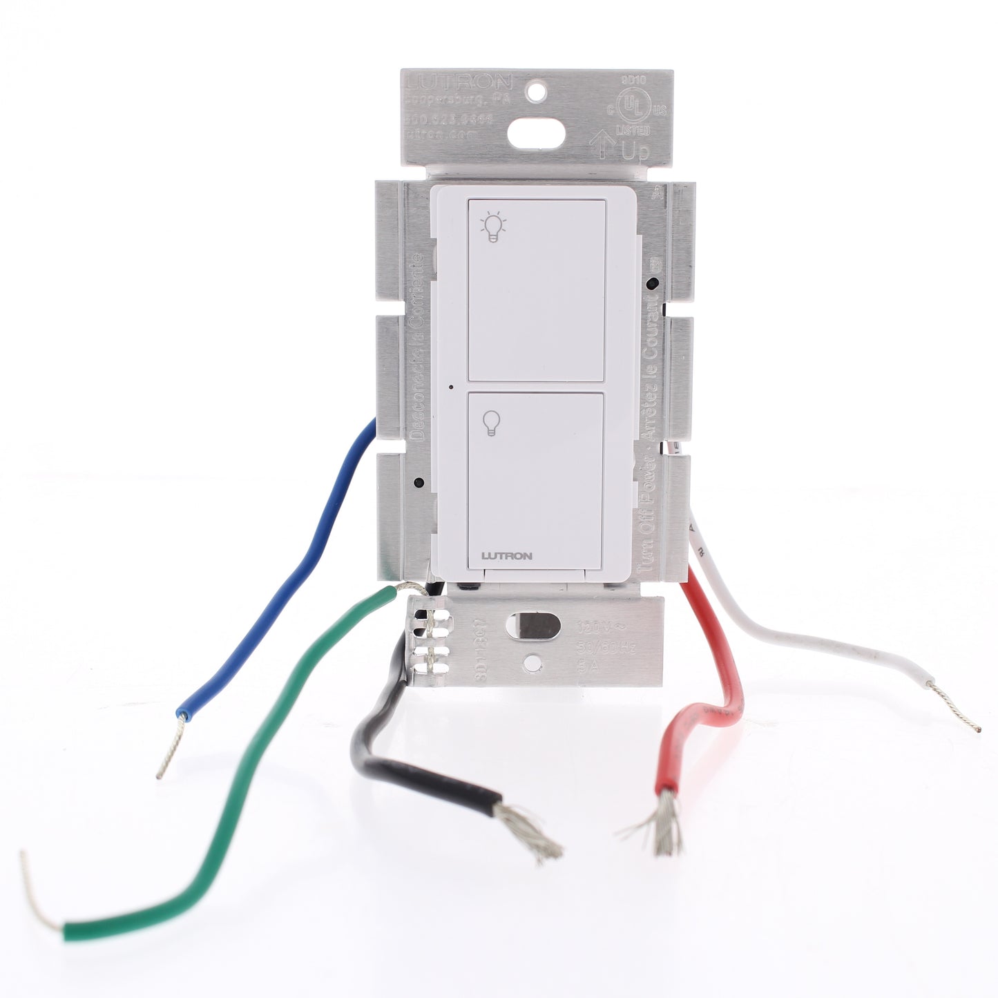Lutron Caseta PD-5ANS-WH-R White Non-Dimmable Wireless On-Off Switch 5A