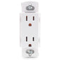 Lutron Satin Colors Snow Duplex Receptacle Outlet NEMA 5-15R 15A 125V SCR-15-SW
