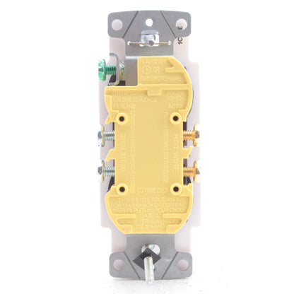 Lutron Satin Colors Snow Duplex Receptacle Outlet NEMA 5-15R 15A 125V SCR-15-SW