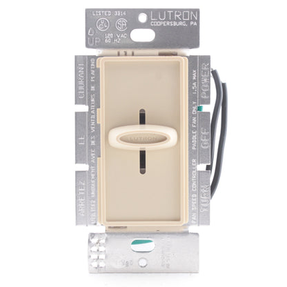 Lutron Ivory Single Pole 3-Speed Ceiling Fan Speed Control 1.5A 120V SFSQ-F-IV