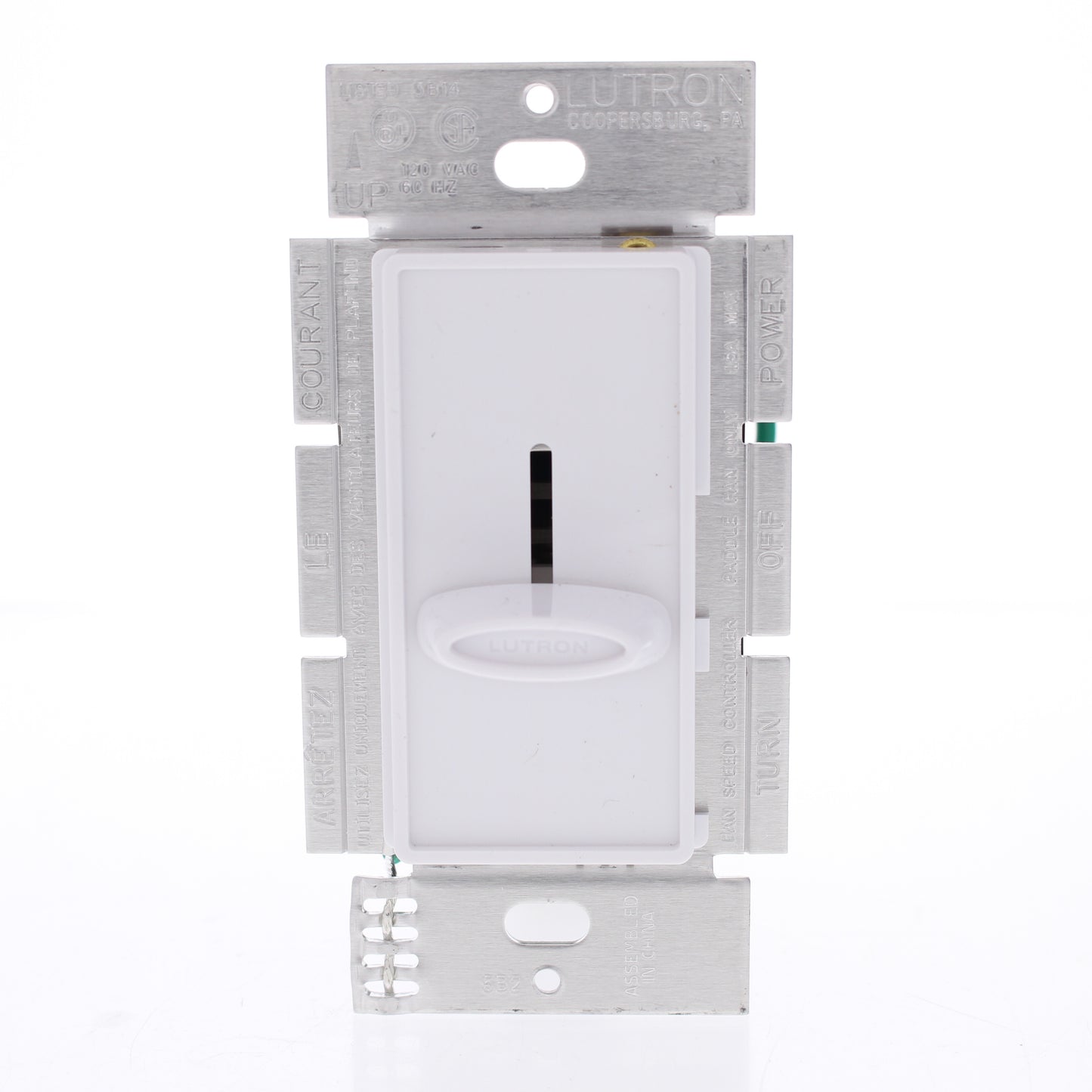 Lutron SFSQ-F-WH 1.5 A Single-Pole Fan Control White Quiet 3-Speed