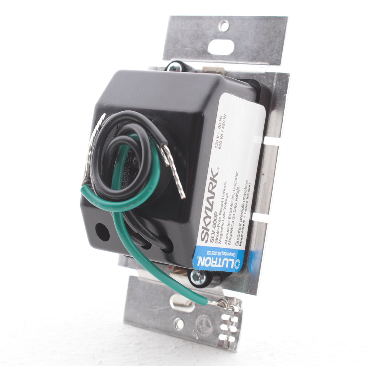 Lutron Light Almond Magnetic Low Volt Single Pole Dimmer Preset 450W SLV-600P-LA