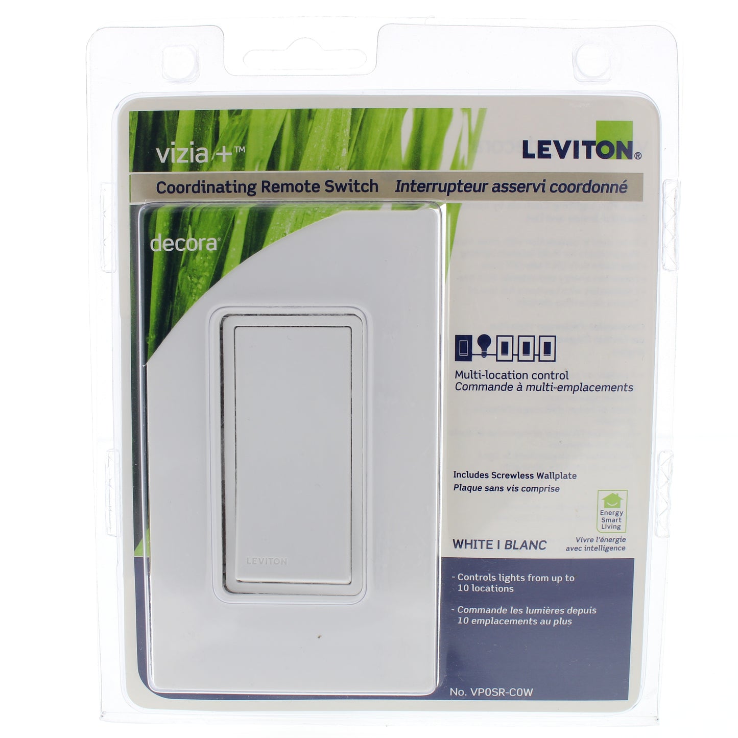 Leviton White Coordinating Remote Light Fan Switch Multi-Location 120V VP0SR-C0W