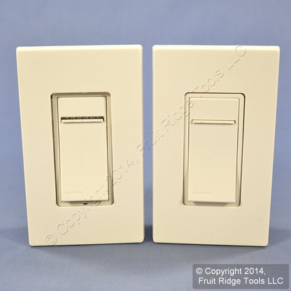 Leviton VPDMK-C0T Light Almond Vizia+ 600W Lighted Digital Dimmer & Remote Kit