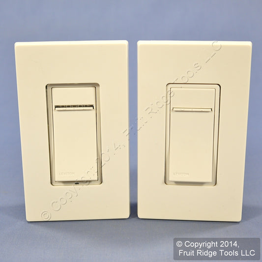 Leviton VPDMK-C0T Light Almond Vizia+ 600W Lighted Digital Dimmer & Remote Kit