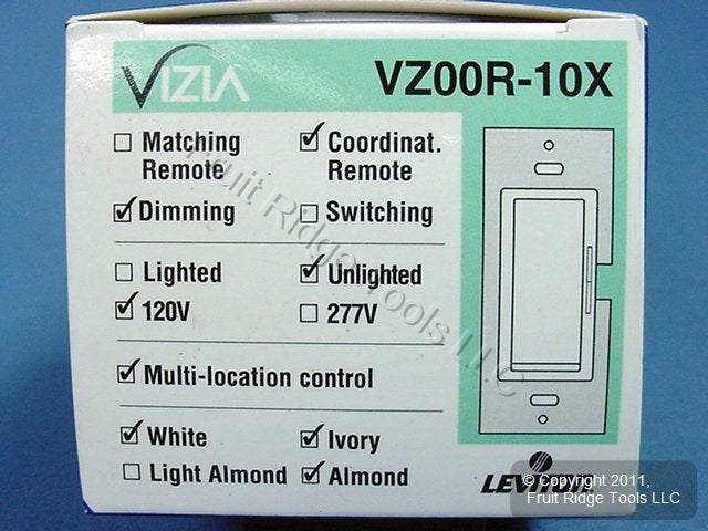 Leviton White/Ivory/Almond On/Off Vizia Remote for Light Dimmer Switch VZ00R-10X