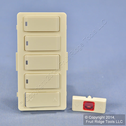 Leviton Light Almond Vizia RF+ 4-Scene Controller Color Change Kit VZKIT-S4T