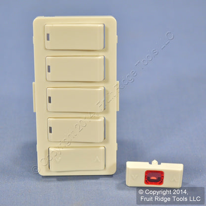 Leviton Lt Almond Vizia RF+ 4-Button 4-Zone Control Color Change Kit VZKIT-Z4T