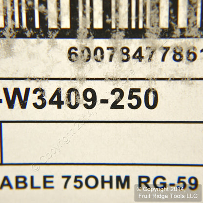 Leviton Black RG-59 250-Feet Coax Cable Wire in Spool W3409-250