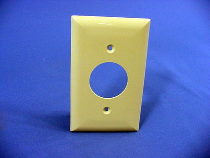 GE Ivory 1-Gang 1.406" Receptacle Outlet Unbreakable Wallplate w/o Screws 1100pc