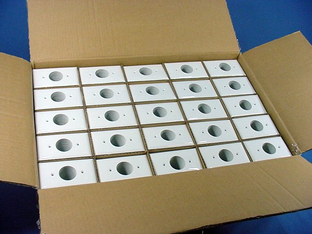 GE White 1.41" Outlet Receptacle Unbreakable Wallplate Cover w/o Screws 1100pcs